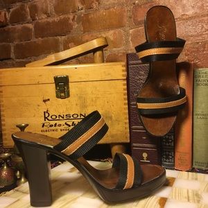 Vintage Renetti Double strap Slide Sandals size 7